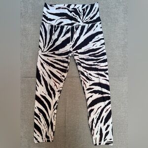 Fabletics PureLuxe Black and White Zebra Print Leggings